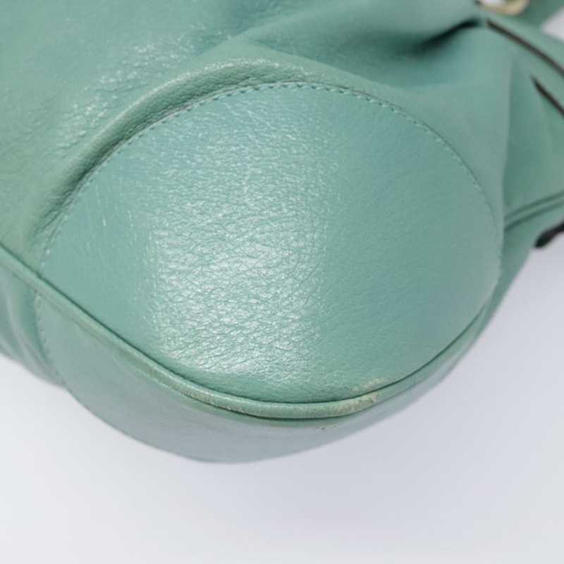 【日本直送】Salvatore Ferragamo Gancini 單肩包 皮革 金色 淺綠色 正品 91277-8