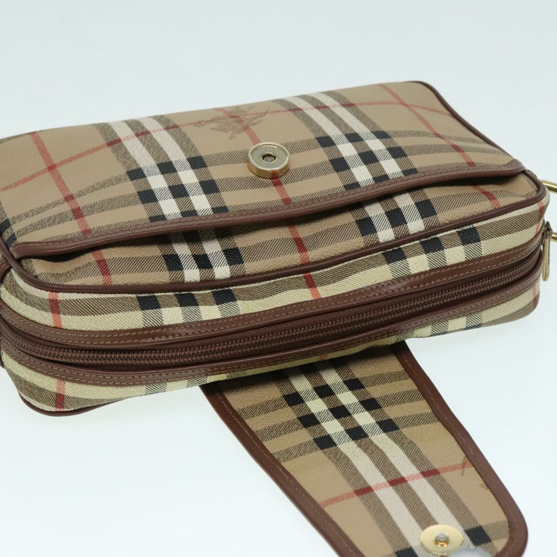 【日本直送】Burberrys Nova Check PVC 單肩包 米色金 正品 93955-6
