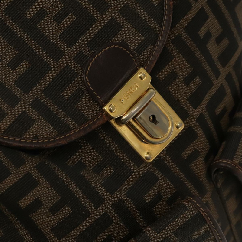 【日本直送】FENDI Zucca 背包 棕色 黑金 正品 91551-18