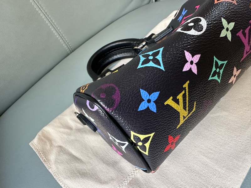 LV小黑三彩speedy nano 長16cm 寬7.5cm 高10cm全新專櫃票,-3