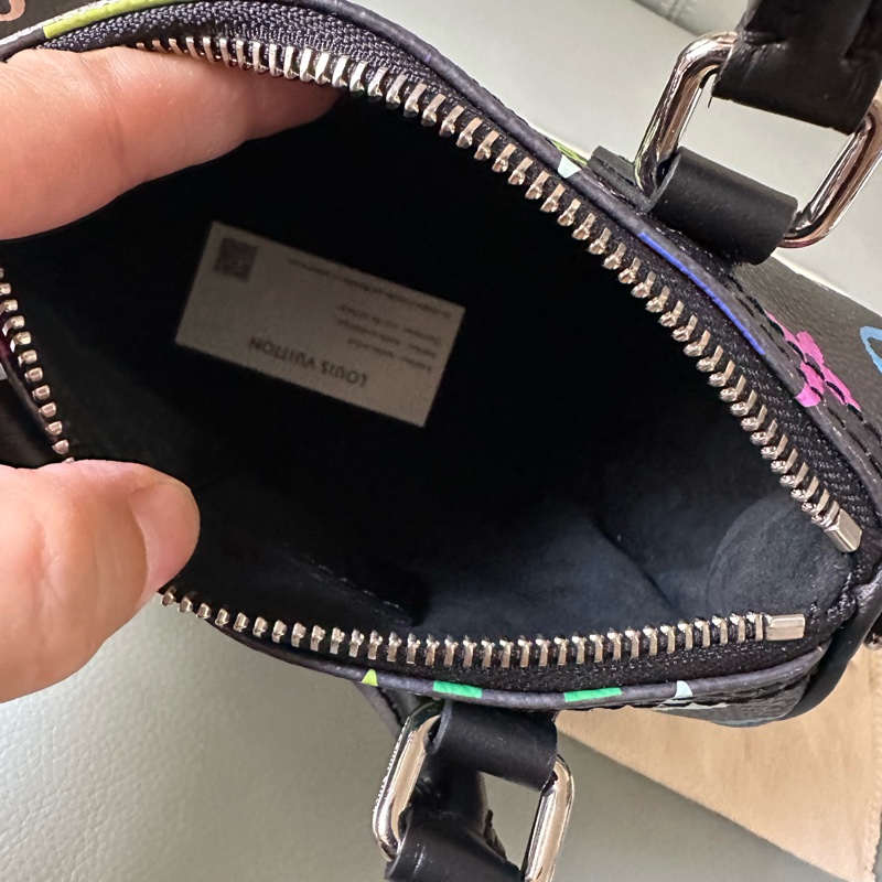 LV小黑三彩speedy nano 長16cm 寬7.5cm 高10cm全新專櫃票,-7