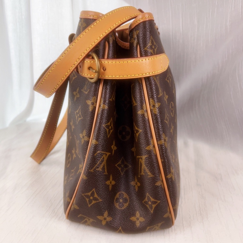 98新LV路易威登/Louis Vuitton中古老花橫版南瓜包-4
