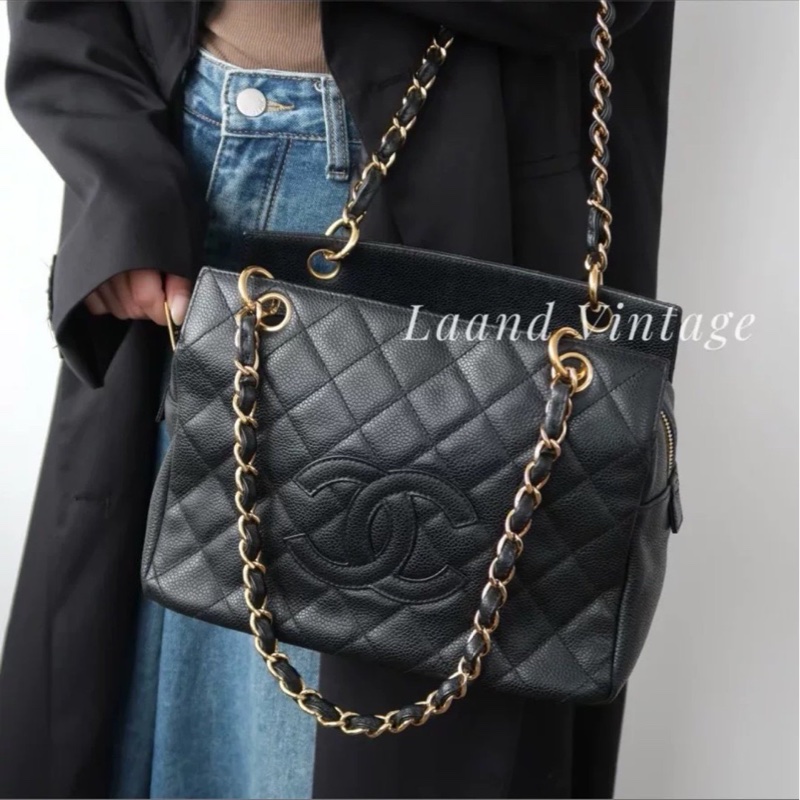 ‼️全網最低價🤩Chanel黑金荔枝牛皮單肩鏈條手提包-6