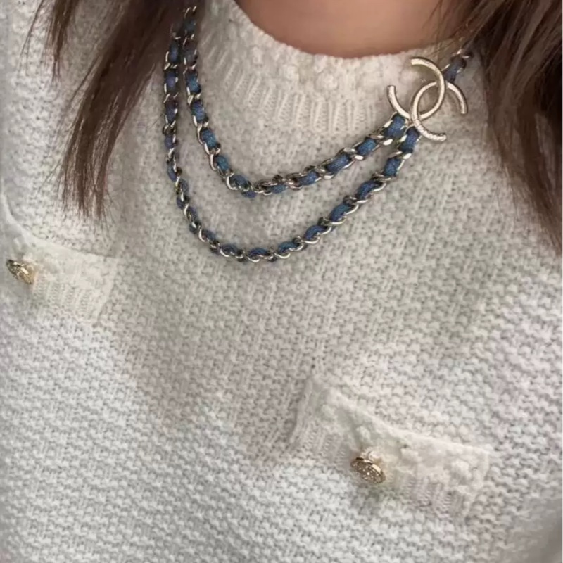 Chanel最新牛仔系列 雙鏈項鍊-4