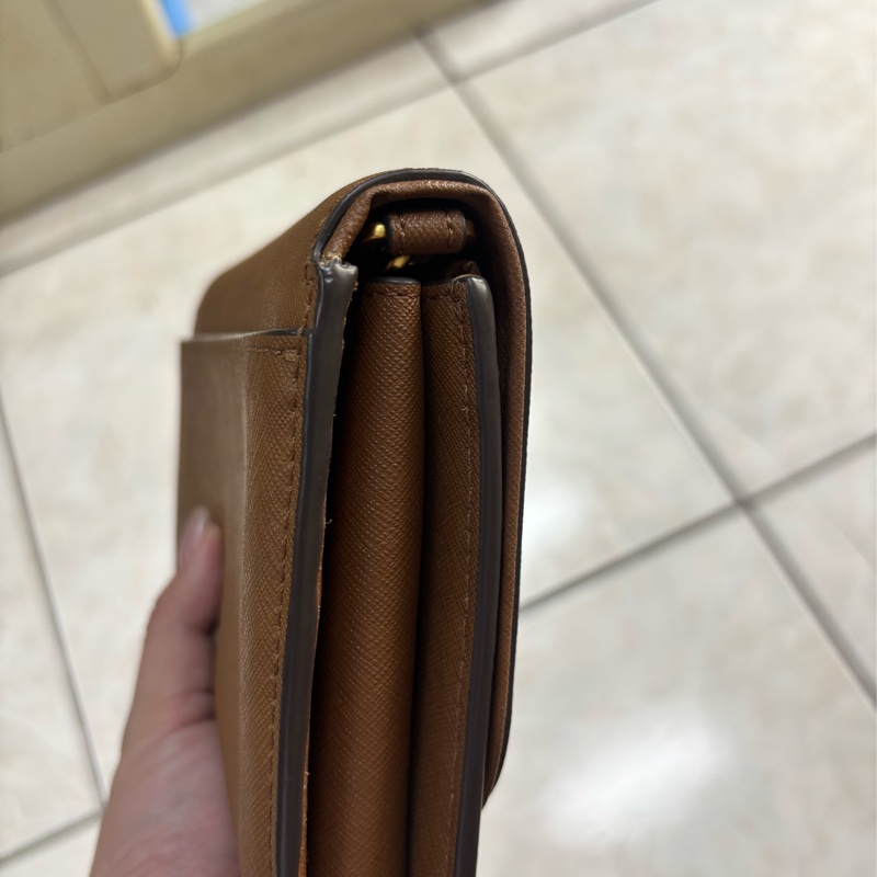 Tory Burch 防刮十字紋翻蓋鍊帶斜背WOC包(新款大磁釦）-7