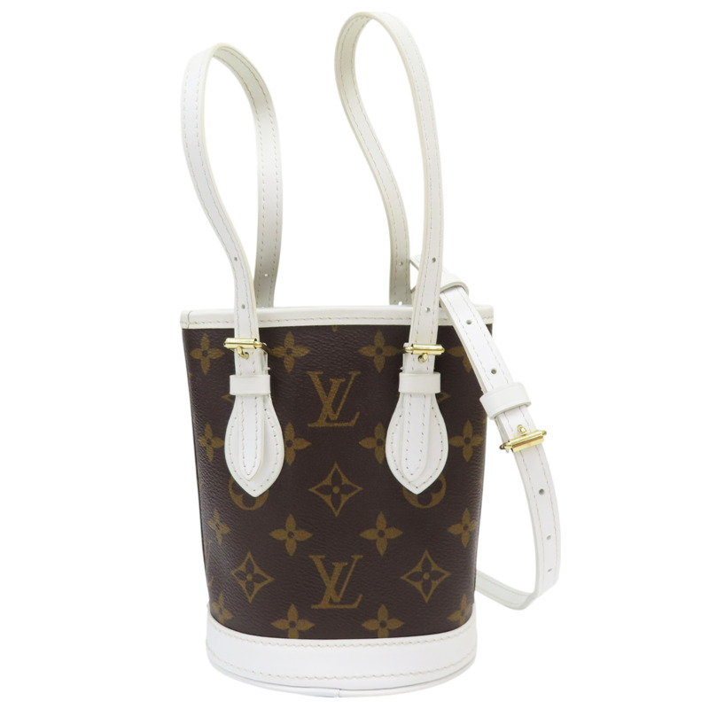 棕色 原花 帆布 Nano Bucket 两用包 (缺小袋)【LOUIS VUITTON LV 路易威登】 M81489-0