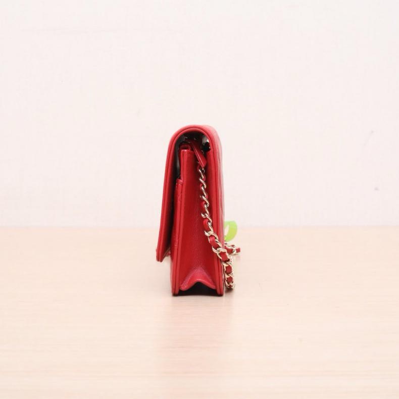 CHANEL(香奈兒) Leboy WOC 19cm 紅色 22開 金扣-1