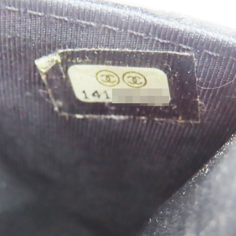 黑色 漆皮皮革 WOC 鍊帶 肩背包 銀扣 (無卡)-7