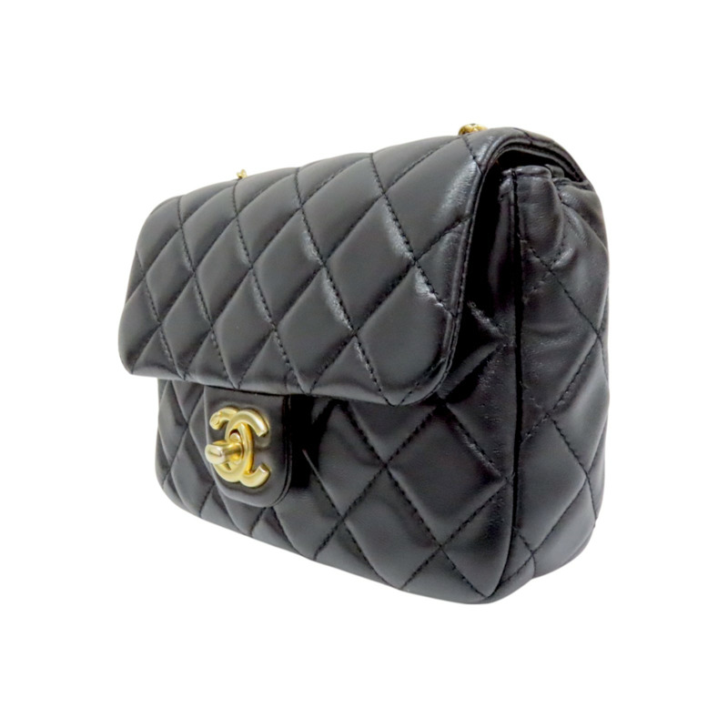 黑色 菱格紋 羊皮 鍊帶 肩背包【CHANEL 香奈兒】-2