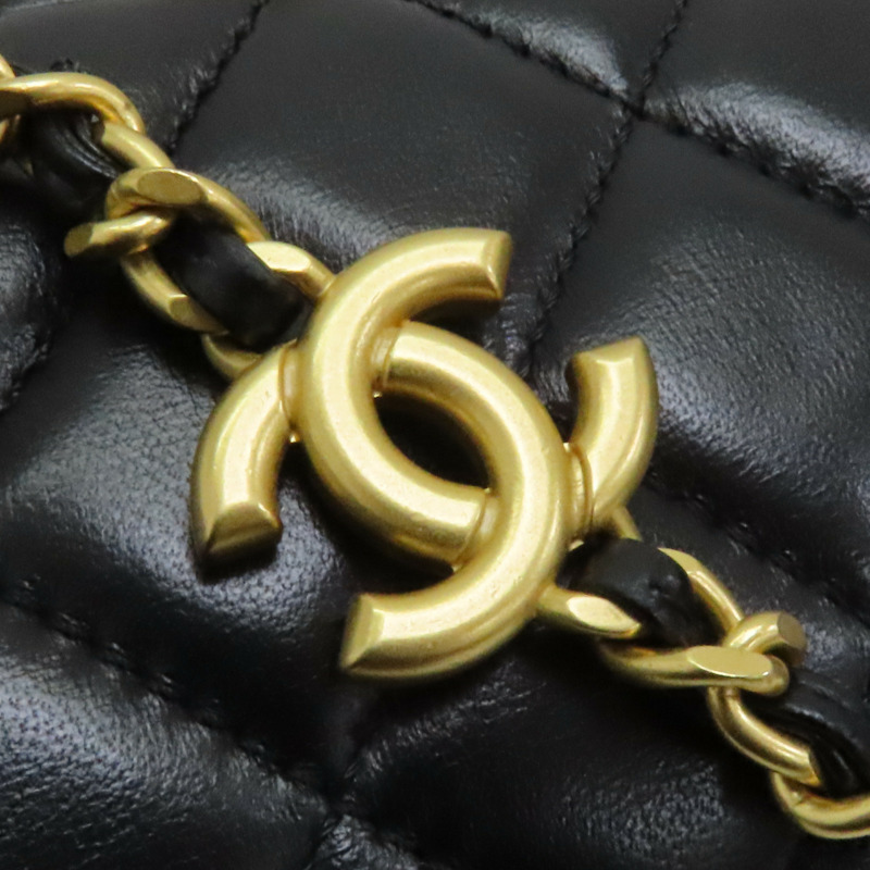 黑色 菱格紋 羊皮 鍊帶 肩背包【CHANEL 香奈兒】-14