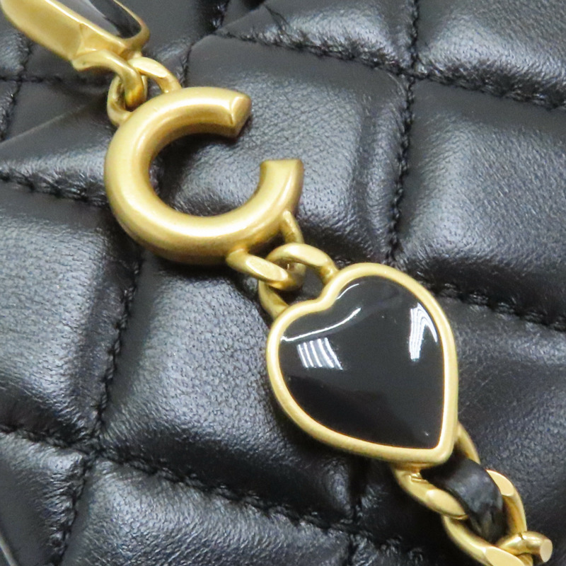 黑色 菱格紋 羊皮 鍊帶 肩背包【CHANEL 香奈兒】-15