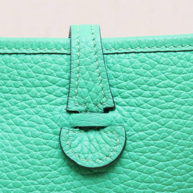 HERMES(愛馬仕) Evelyne Mini 16 0Z漫畫綠 TC皮 B刻 銀扣-5