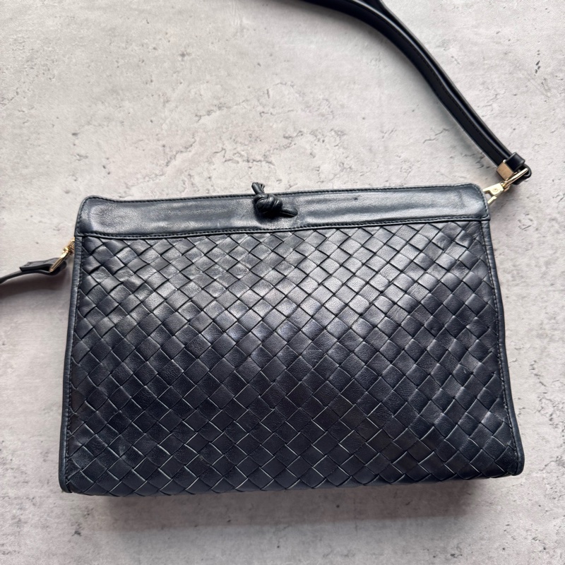 Bally 真皮 羊革 手拿包 斜背包 腋下包 黑色 意大利製-7