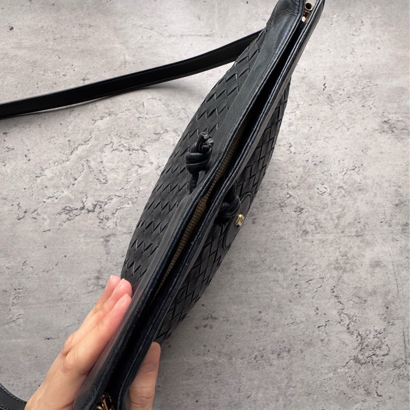 Bally 真皮 羊革 手拿包 斜背包 腋下包 黑色 意大利製-17