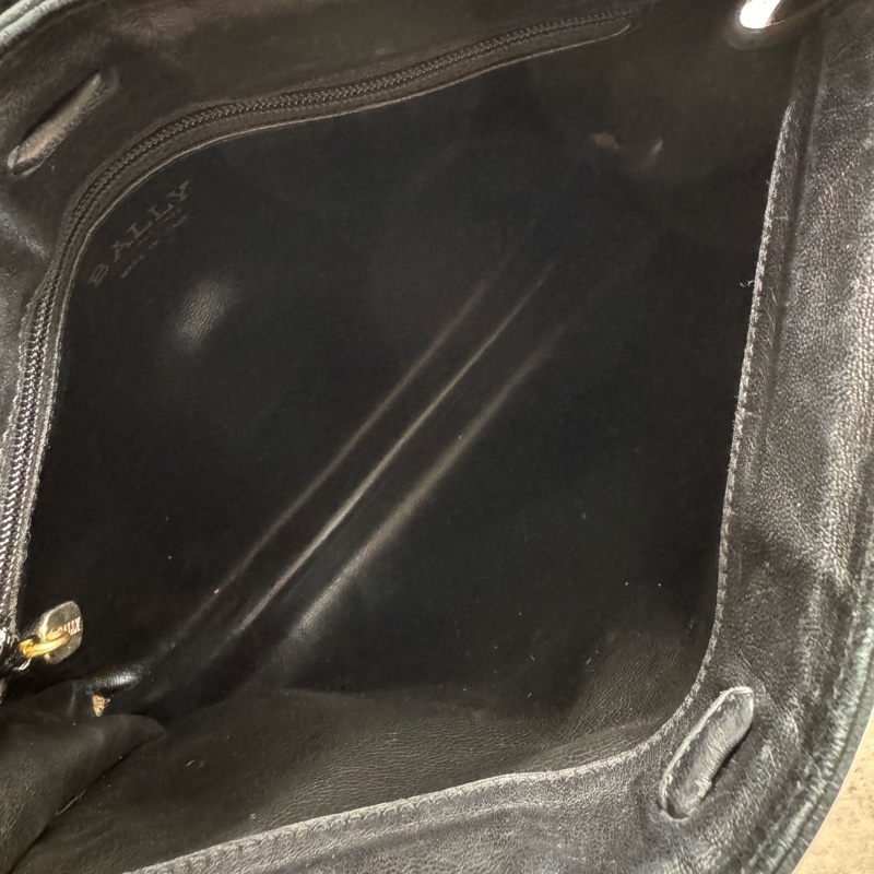 Bally 真皮 羊革 手拿包 斜背包 腋下包 黑色 意大利製-19