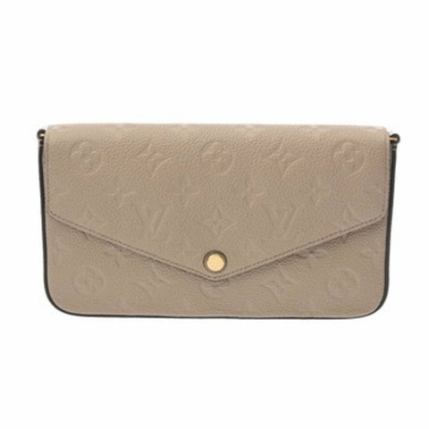 路易威登 Monogram Empreinte Pochette Felicie Tourterelle M82609 女士皮革肩背包