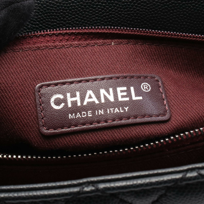 CHANEL Matelasse Coco Handle 手提包 A92992 魚子醬皮(粒面小牛皮)黑色二手女士-3