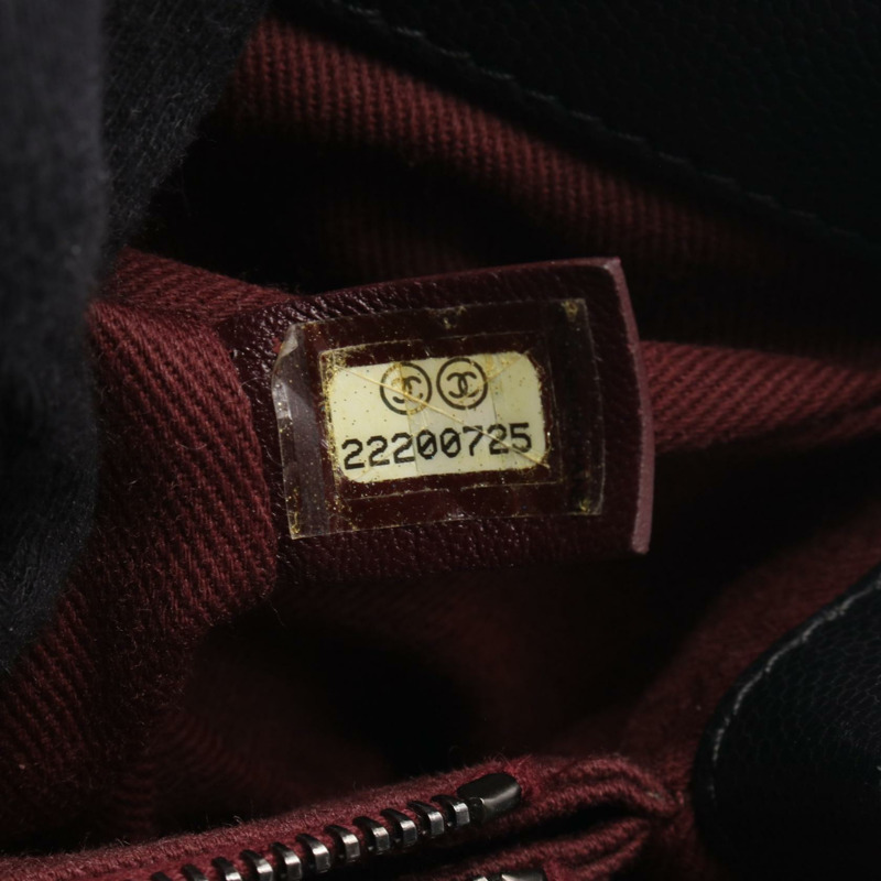 CHANEL Matelasse Coco Handle 手提包 A92992 魚子醬皮(粒面小牛皮)黑色二手女士-4
