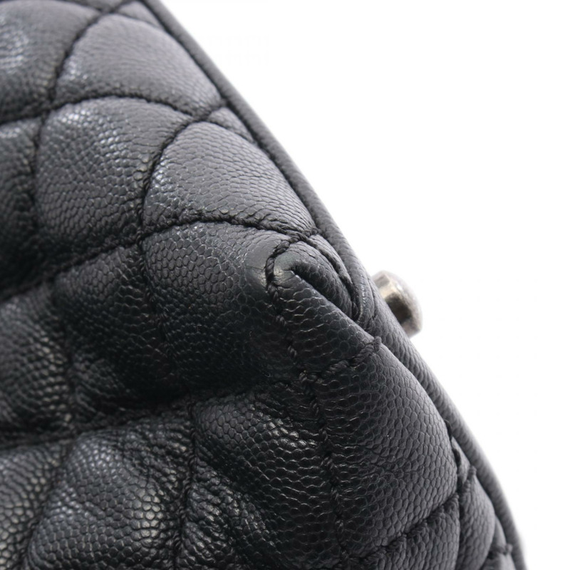 CHANEL Matelasse Coco Handle 手提包 A92992 魚子醬皮(粒面小牛皮)黑色二手女士-5