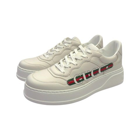 GUCCI Demetra白色LOGO運動鞋798539-2