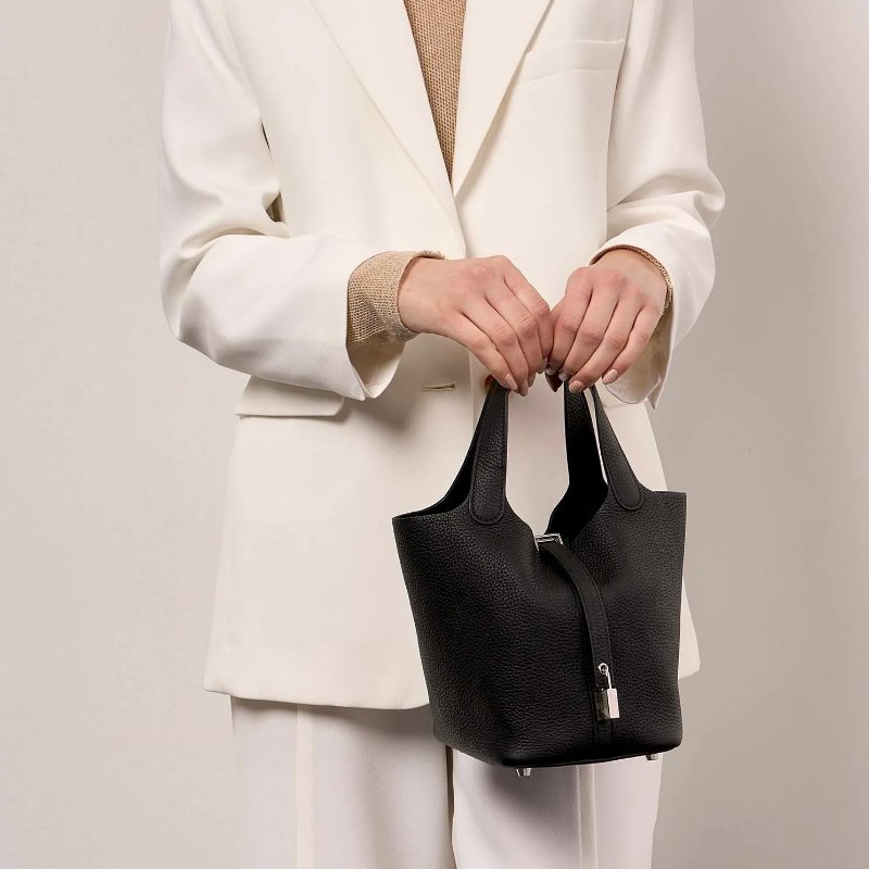 HERMES 愛馬仕 Picotin Lock 18 皮革手袋-0