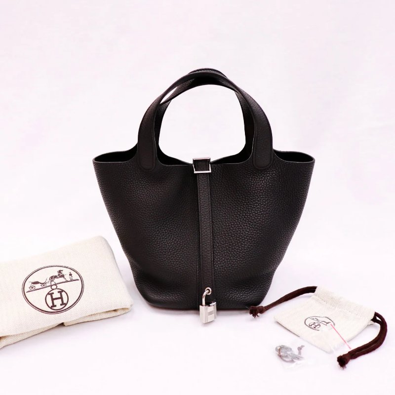 HERMES 愛馬仕 Picotin Lock 18 皮革手袋-1