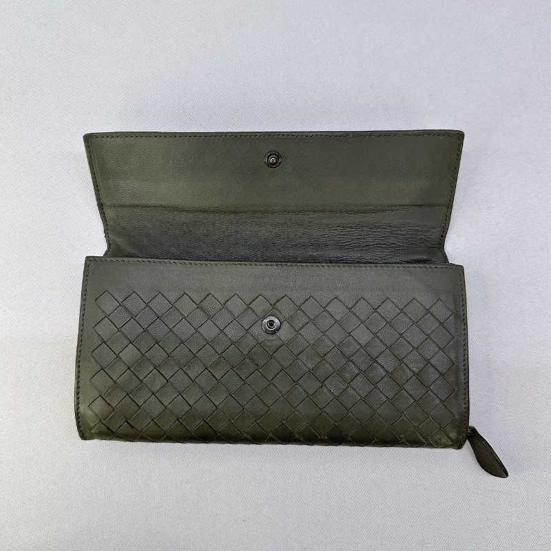 BV 經典編織掀蓋釦式長夾-3