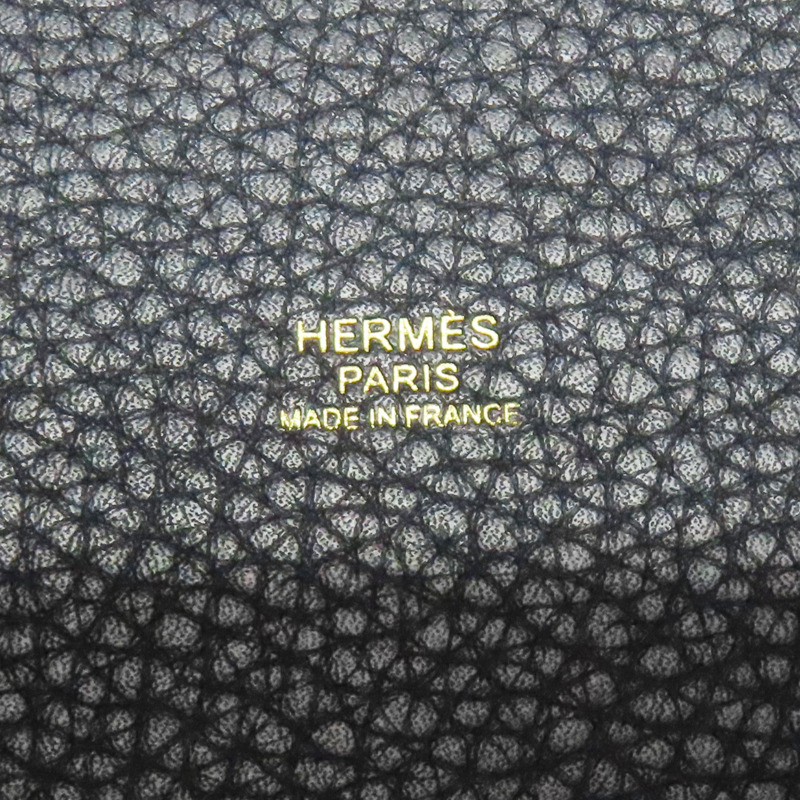 藍色 牛皮 Picotin Lock 22 ECLAT 手提包 X刻 金扣 X AM 005 UM-5