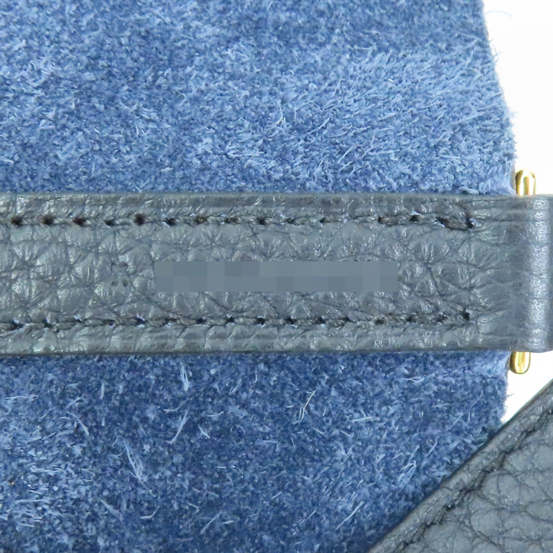 藍色 牛皮 Picotin Lock 22 ECLAT 手提包 X刻 金扣 X AM 005 UM-6