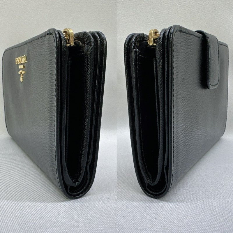 PRADA Saffiano皮革拉鍊中夾-2