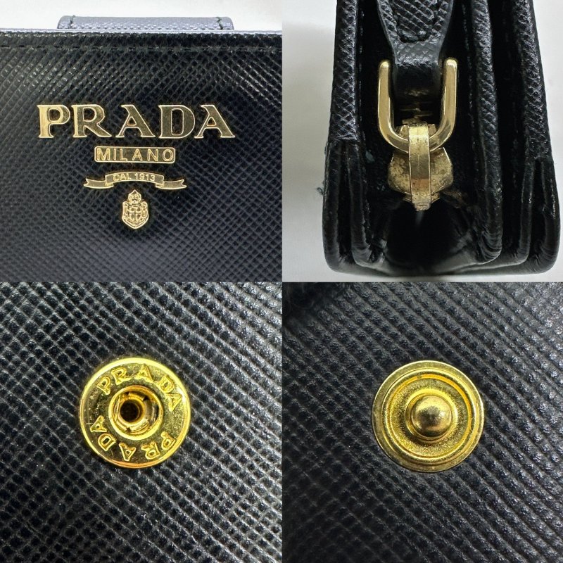 PRADA Saffiano皮革拉鍊中夾-5