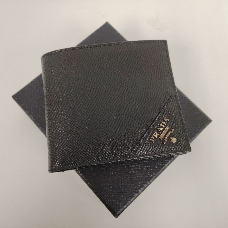 Prada 普拉達 黑色短款錢夾 銀包-2