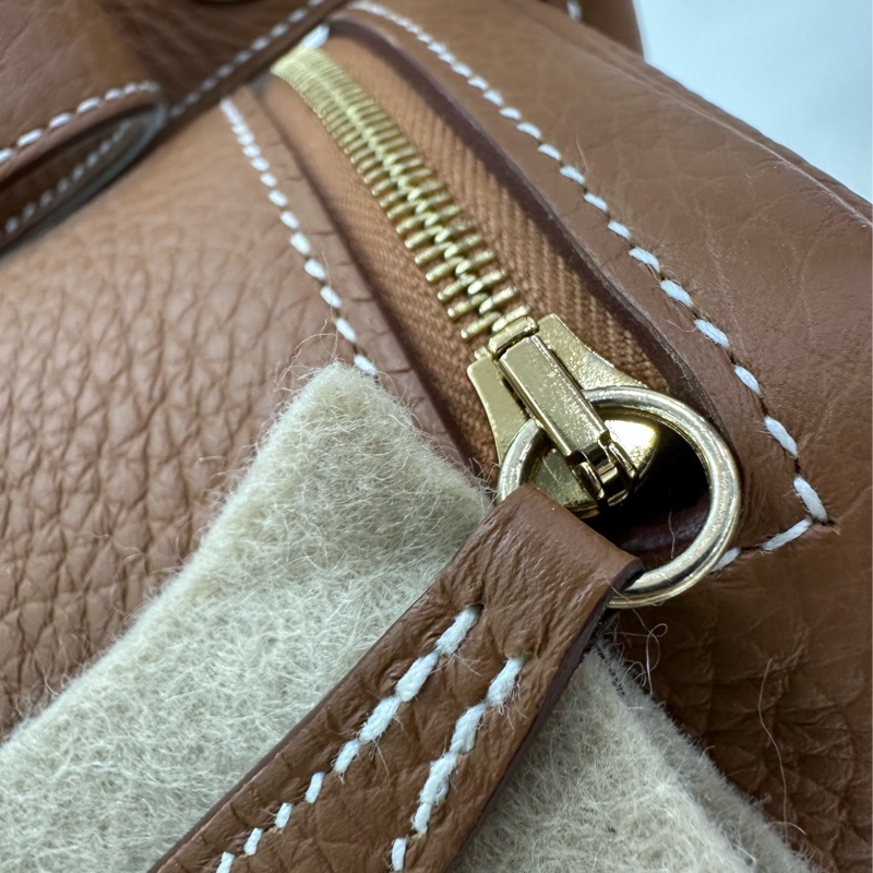 Hermes 愛馬仕 Mini Lindy 2代 TC皮 金棕金扣 W刻-15