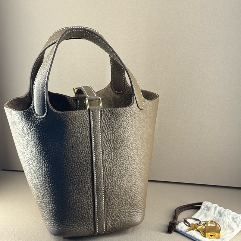 Hermès Picotin 18｜菜籃子18｜大象灰金扣｜B刻印｜全套全配附購證影本-1