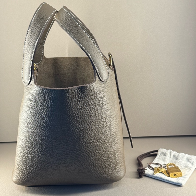Hermès Picotin 18｜菜籃子18｜大象灰金扣｜B刻印｜全套全配附購證影本-2
