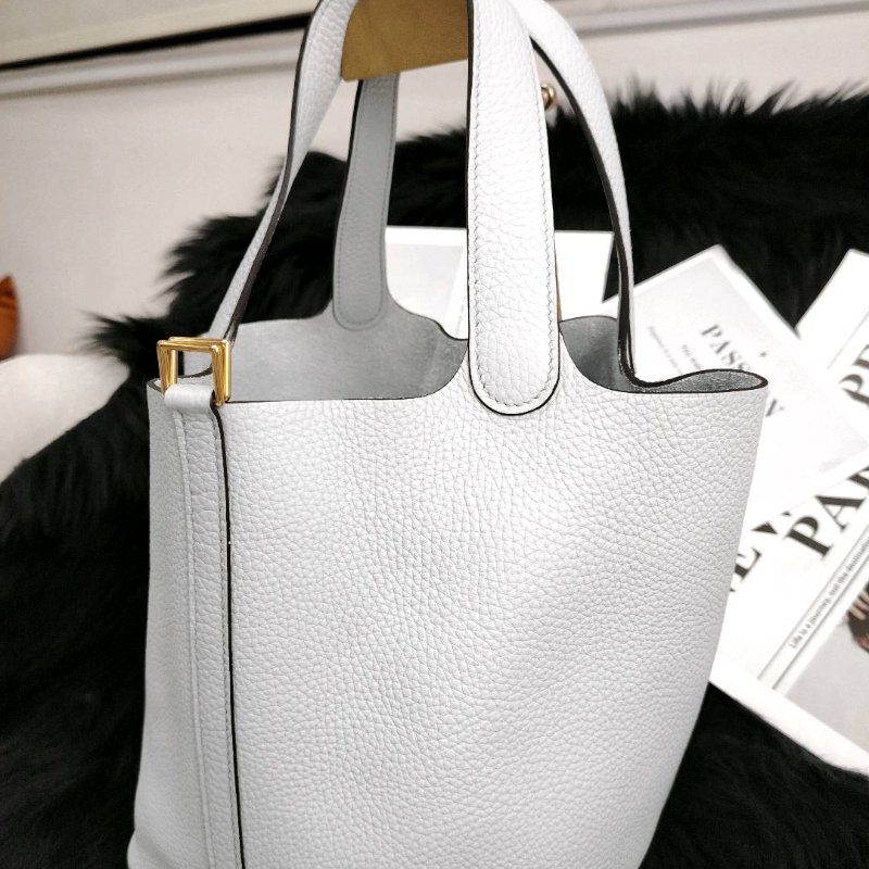 Hermes 愛馬仕 Picotin Lock 22 TC皮 淺藍色/聖杯藍  Y刻-1