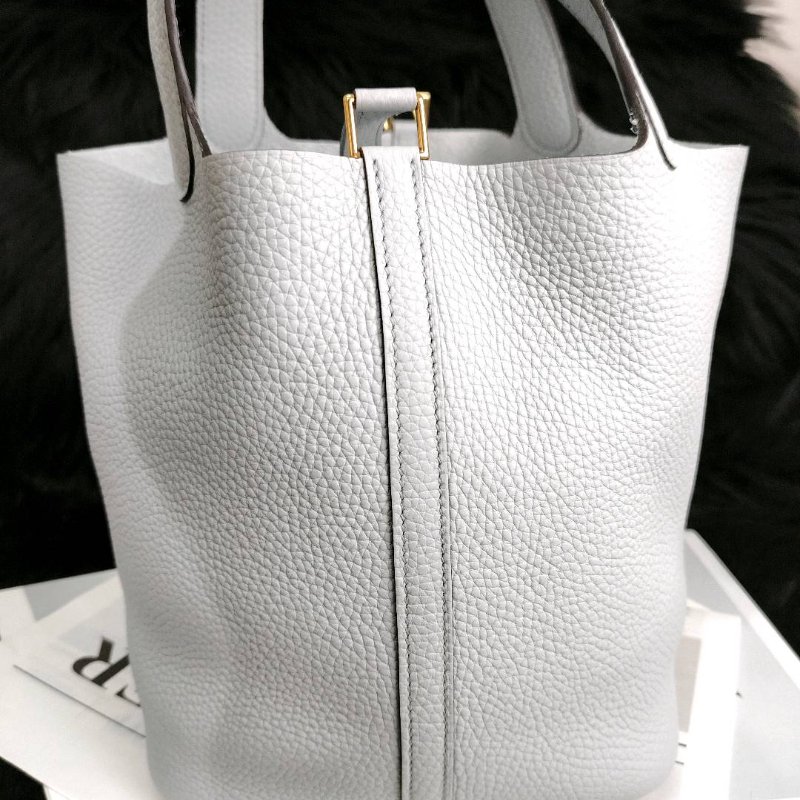 Hermes 愛馬仕 Picotin Lock 22 TC皮 淺藍色/聖杯藍  Y刻-3