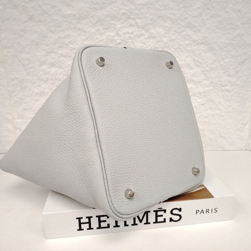 HERMÈS Picotin Lock 菜藍子 0B 聖杯藍 Taurillon 22 銀扣 Z刻-4