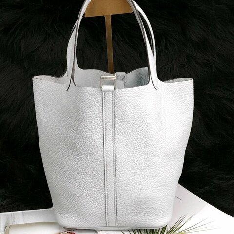 HERMÈS Picotin Lock 菜藍子 0B 聖杯藍 Taurillon 22 銀扣 Z刻