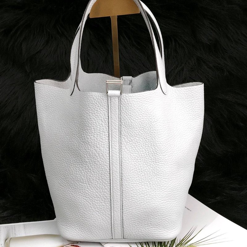 HERMÈS Picotin Lock 菜藍子 0B 聖杯藍 Taurillon 22 銀扣 Z刻-0