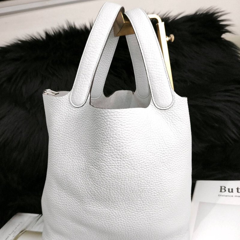 HERMÈS Picotin Lock 菜藍子 0B 聖杯藍 Taurillon 22 銀扣 Z刻-2