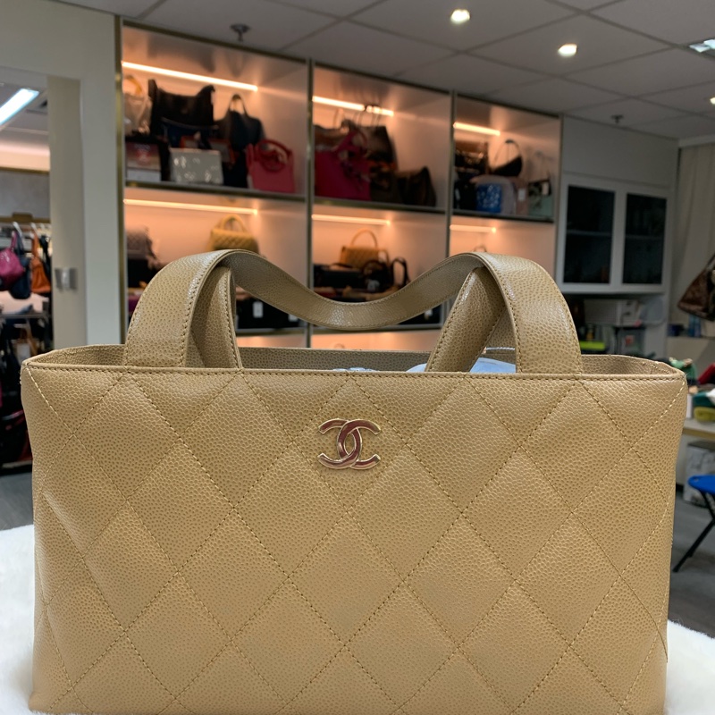 CHANEL 鴕色手挽袋 XB295-0