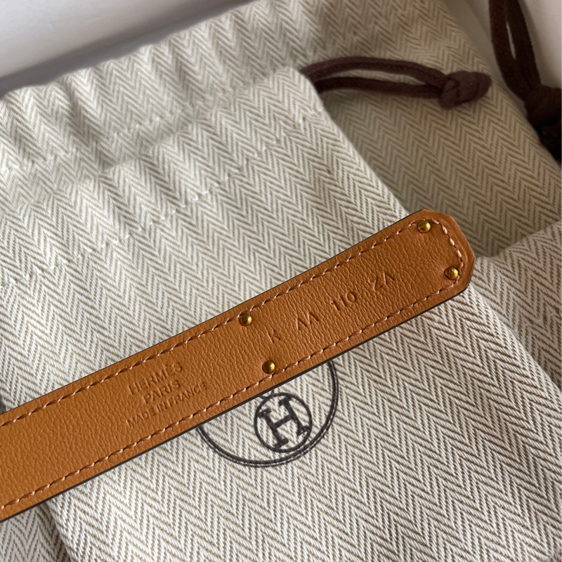 Hermes 愛馬仕 Kelly belt pocket 奶呼呼風衣灰皮帶✨全新全配K刻-8