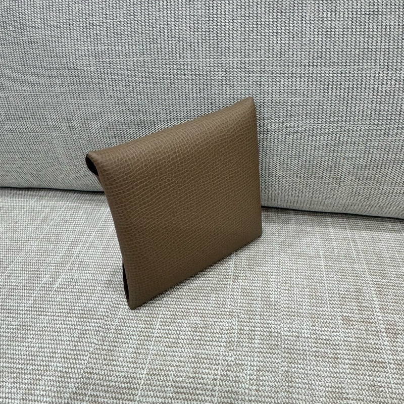 愛馬仕 HERMES Bastia 零錢包 多用途小袋 大象灰 Epsom B刻-3