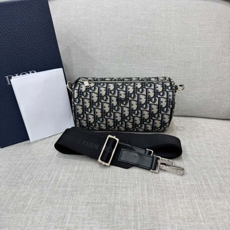 DIOR roller oblique 老花圓筒 斜背包-0