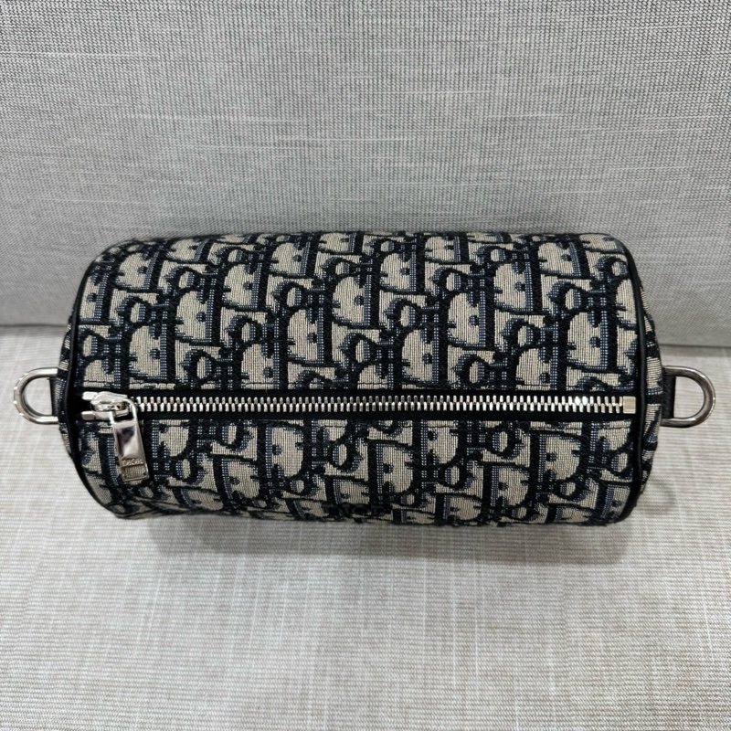 DIOR roller oblique 老花圓筒 斜背包-12