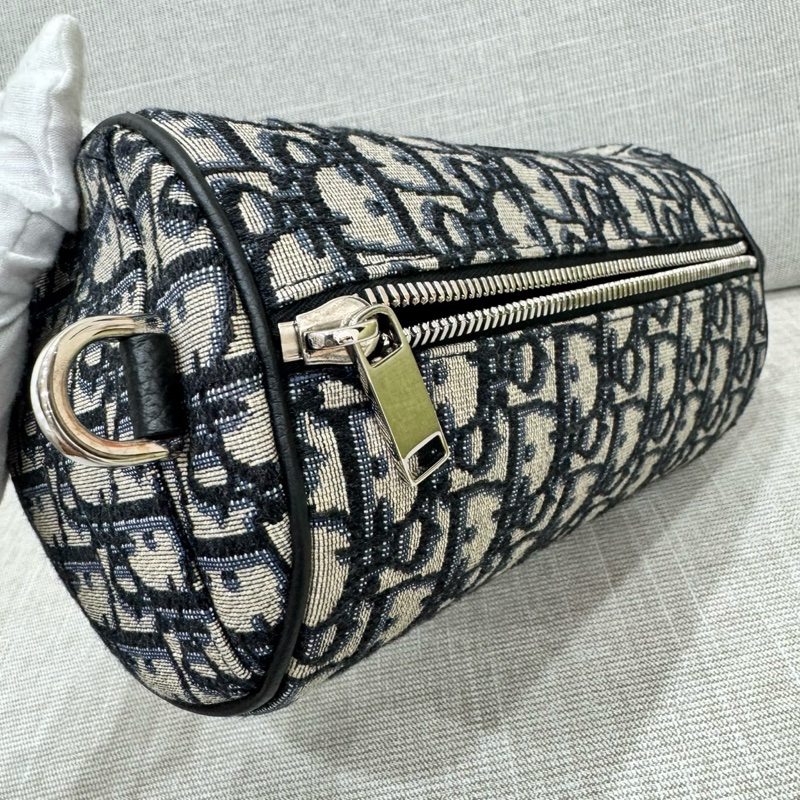 DIOR roller oblique 老花圓筒 斜背包-23