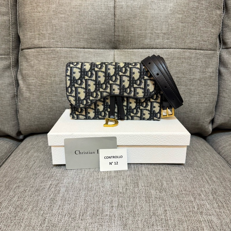 DIOR 迪奧老花 Saddle 馬鞍mini腰包-0