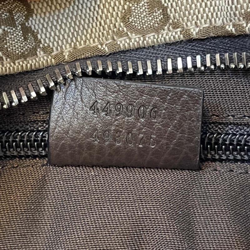 GUCCI 古馳 - 經典雙G 緹花帆布牛皮滾邊拉鍊後背包-25