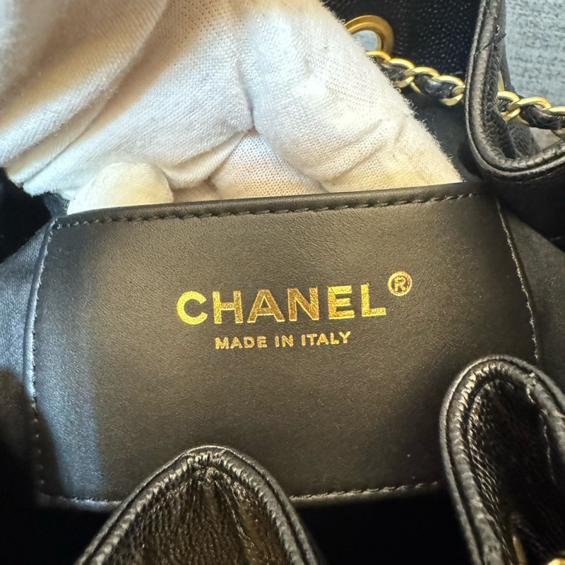 香奈兒 CHANEL 新款 25S hobo 抽縄 荔枝牛皮嬉皮包 水桶包 小號-7